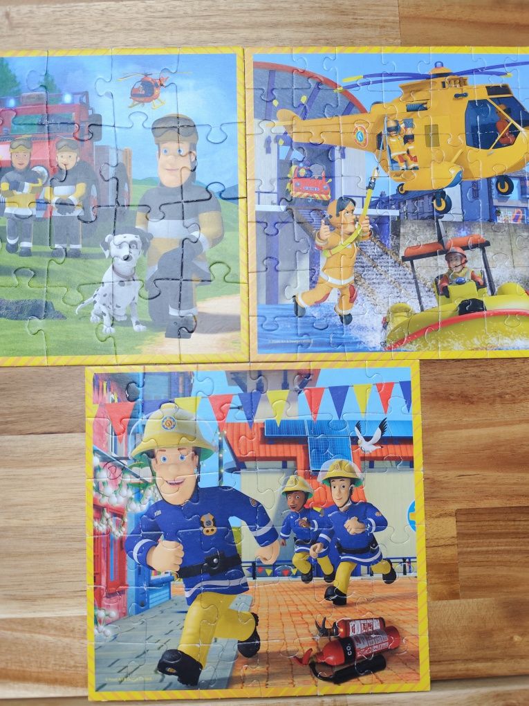 Puzzle Strażak Sam 3 obrazki