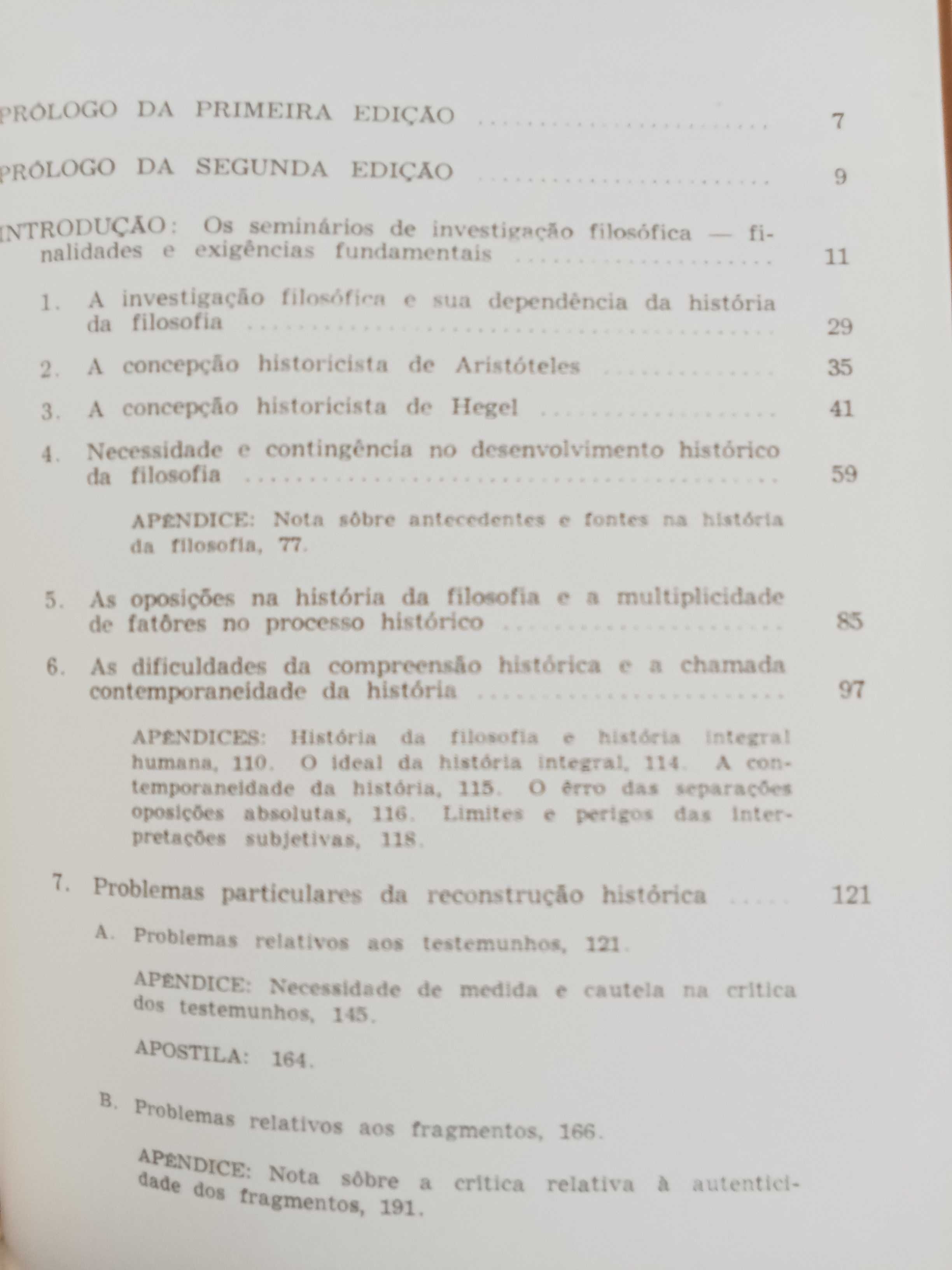 Problemas e métodos de investigação na História da Filosofia
