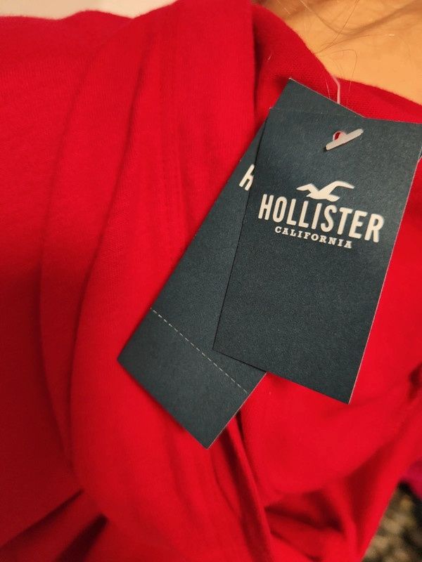 Czerwona bluza Hollister XS