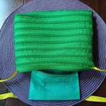 brazyliska torebka plażowa ZIPPER zielona handmade Rio de Janeiro