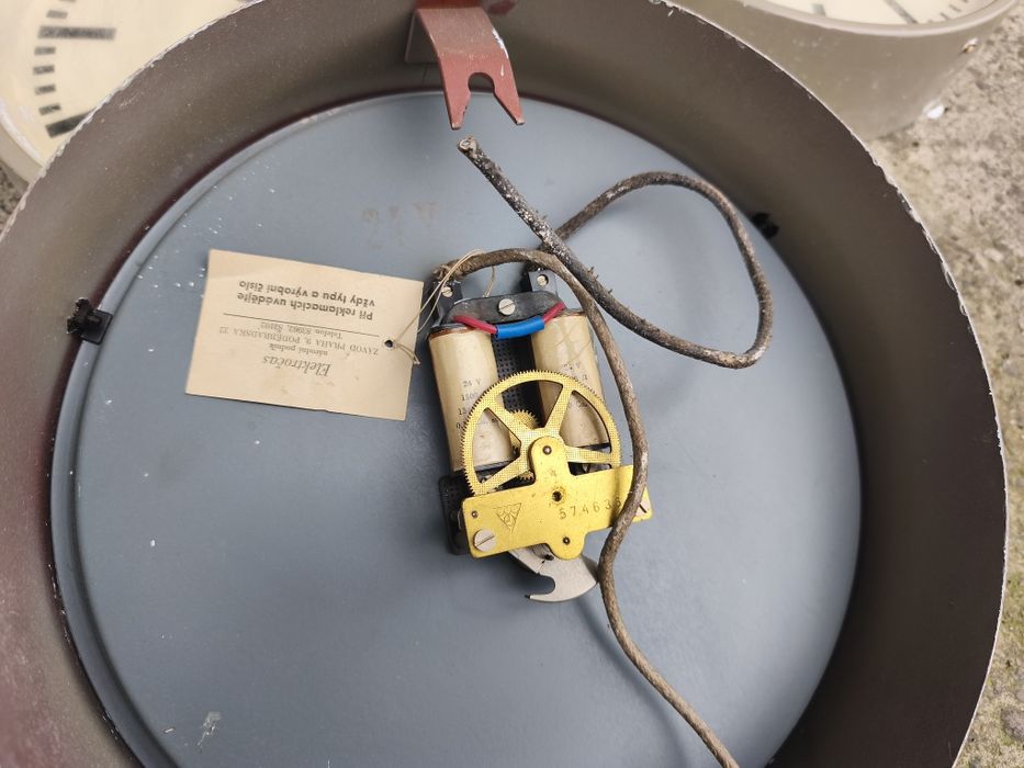 Zegar ścienny dworcowy Pragotron Elektrocas PV30, retro UNIKAT!