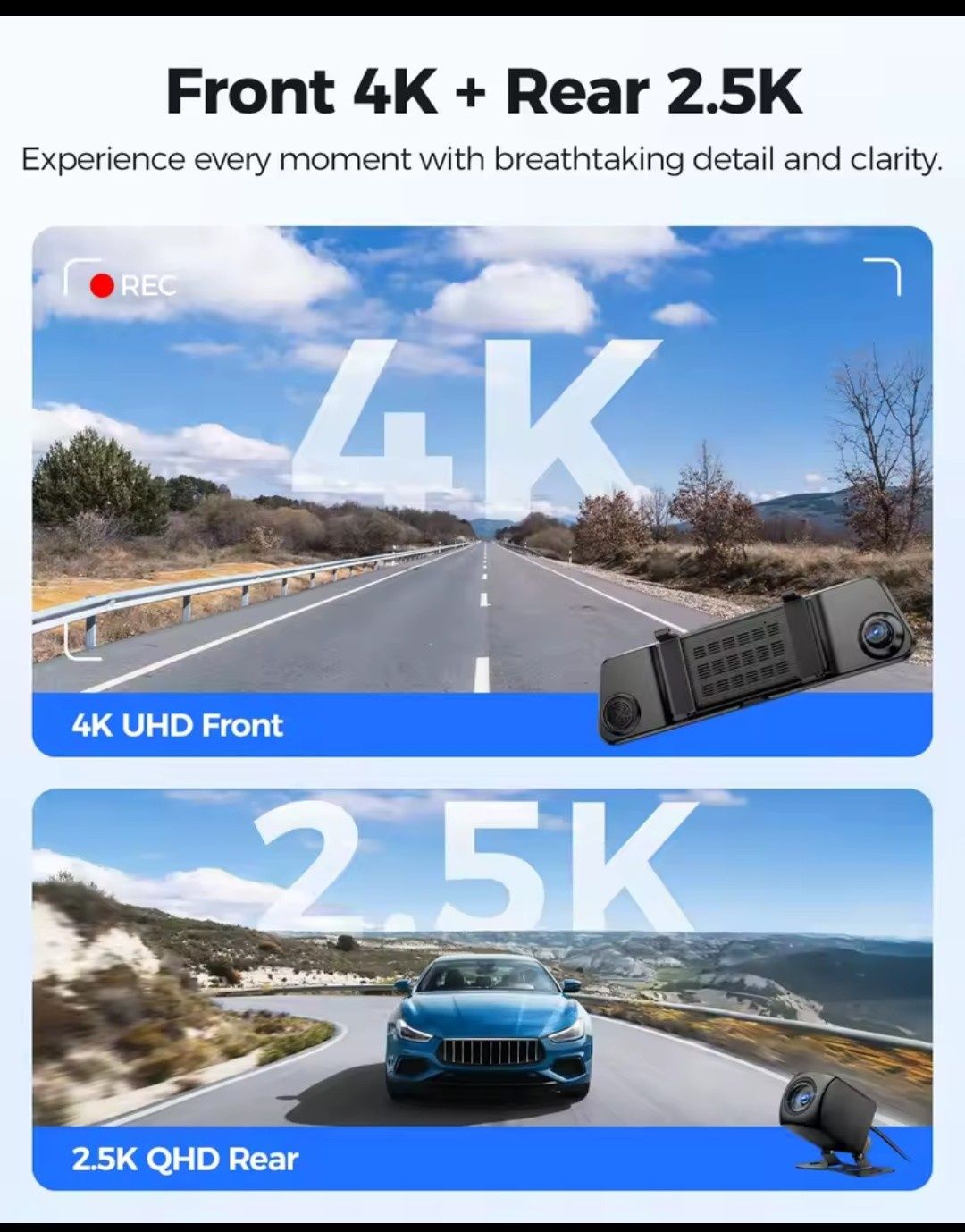 Azdome Pg 17  Max новинка 2025года! 4k+2.5k! ADAS.,BSD,.LSA,Wifi,GPS