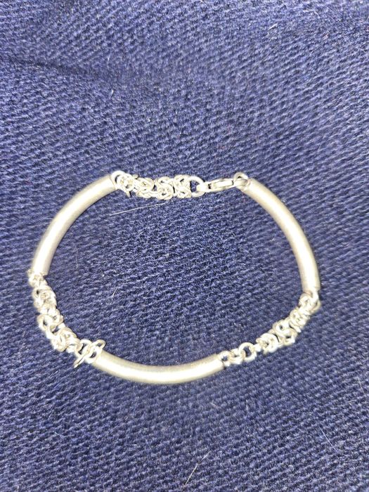 vintage bransoletka, srebro, królewski splot