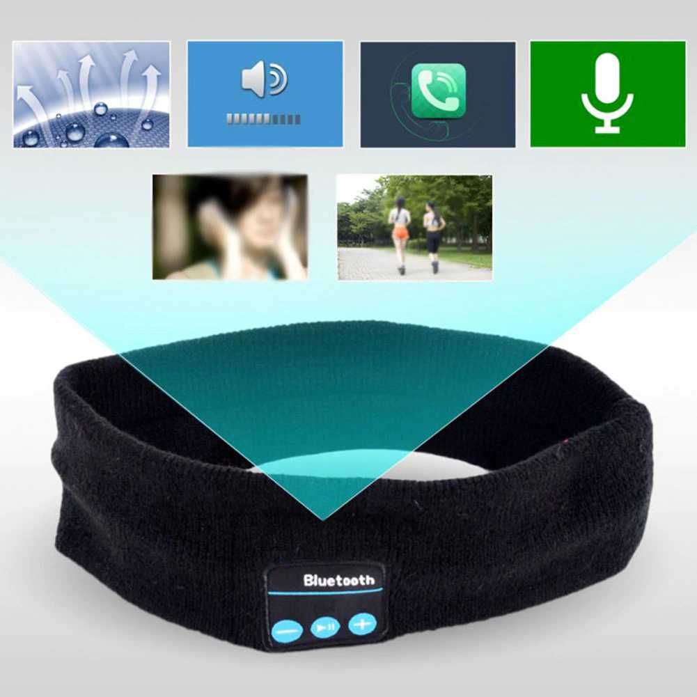 Fita Cabeça Fones Bluetooth Corrida Desporto Bandana