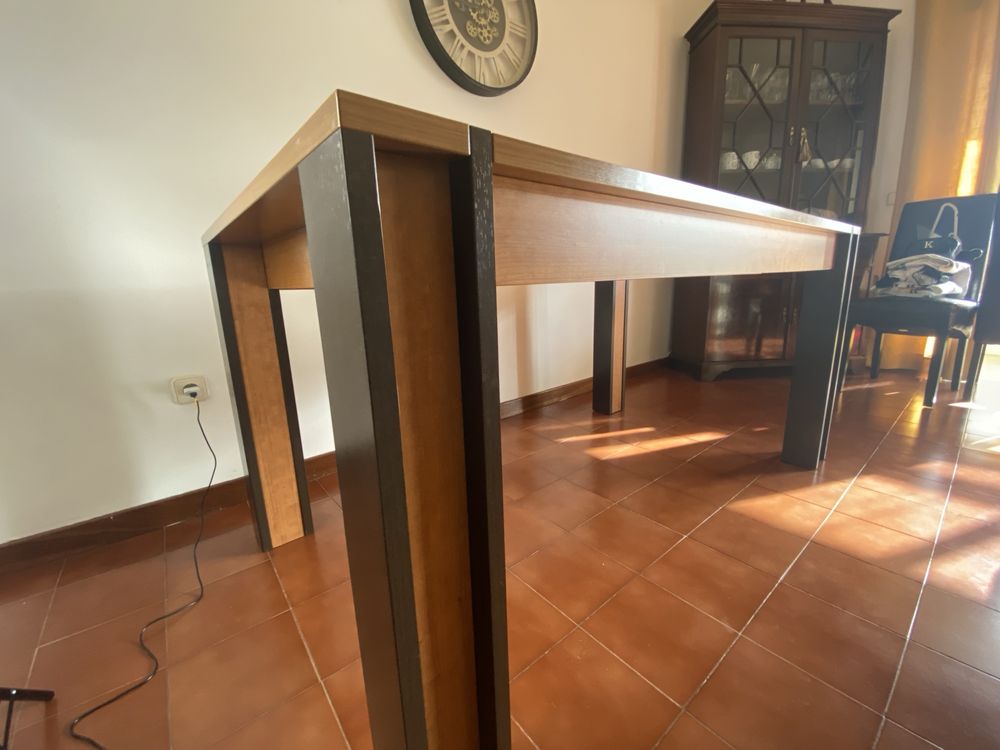 Mesa  de carvalho extensível conforama