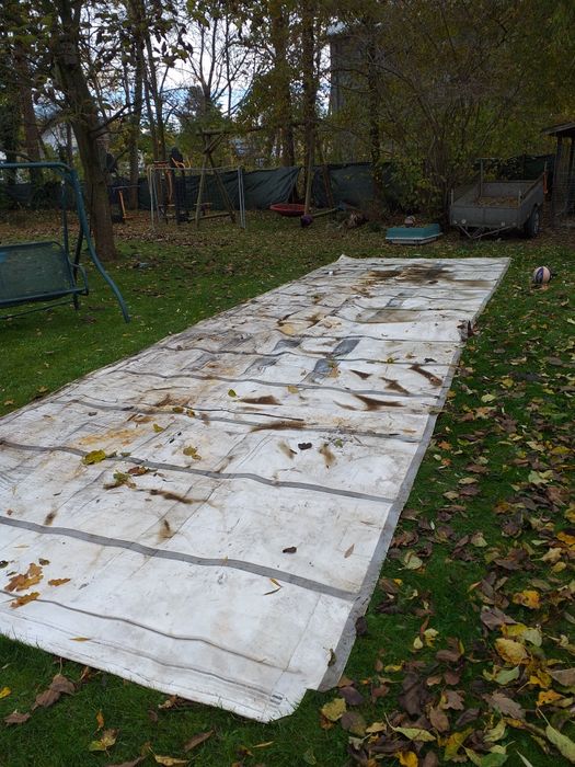 Plandeka firanka gruba 9m x 2.7m przyczepy