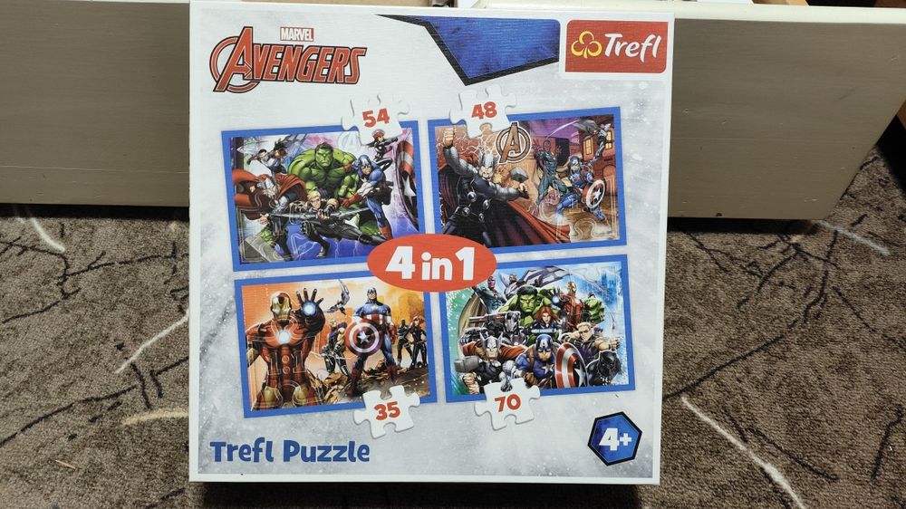 Пазли Марвел. 4 коробки. Від 3років