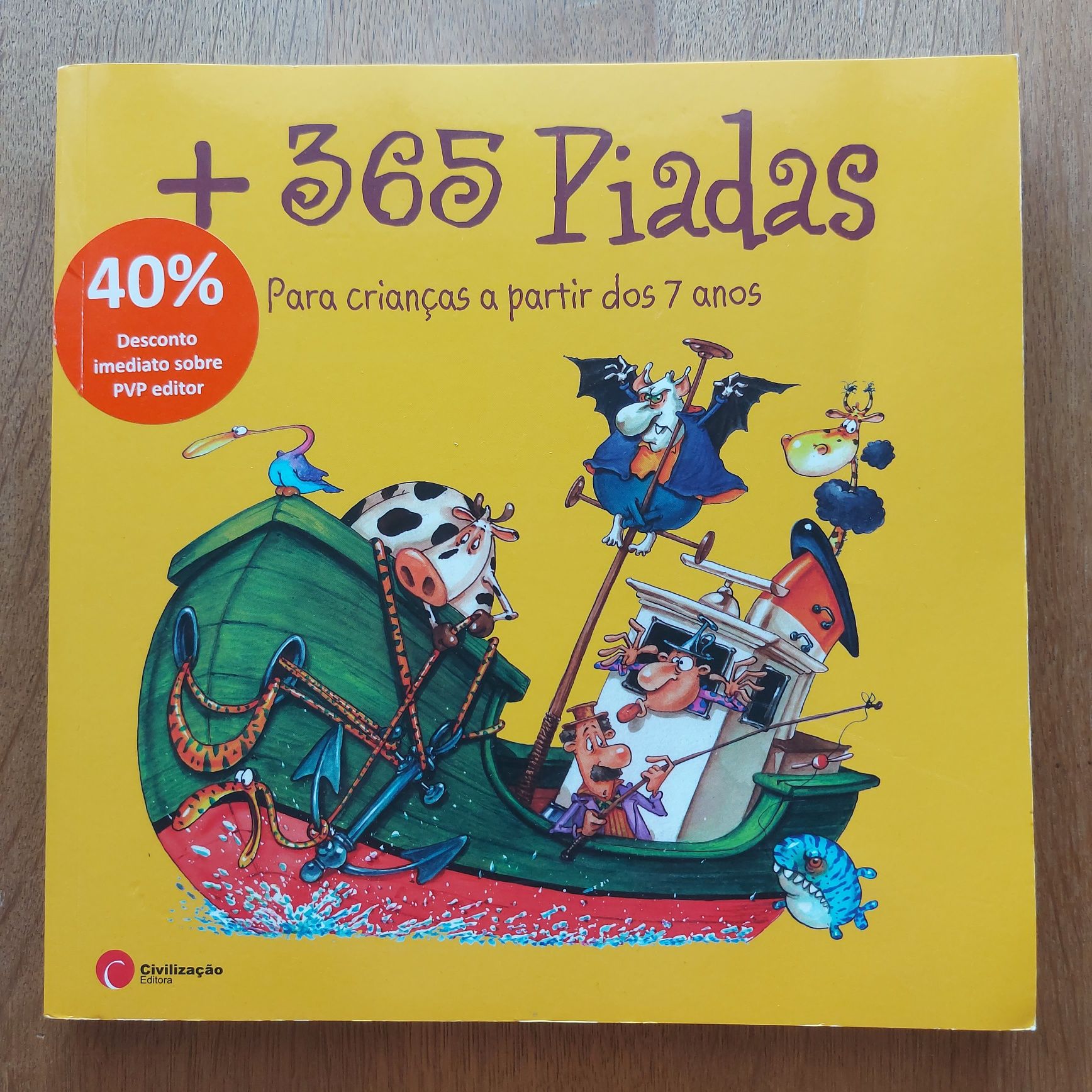 Livro "+365 Piadas Para Crianças A Partir Dos 7 Anos"
