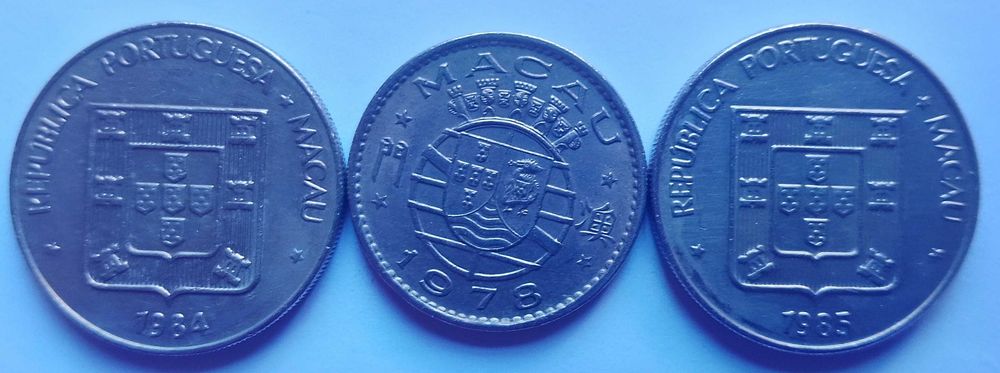 Vendo 3 Moedas de Macau Colônia