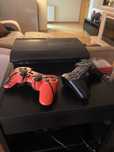 PS3 slim + jogos + 2 comandos
