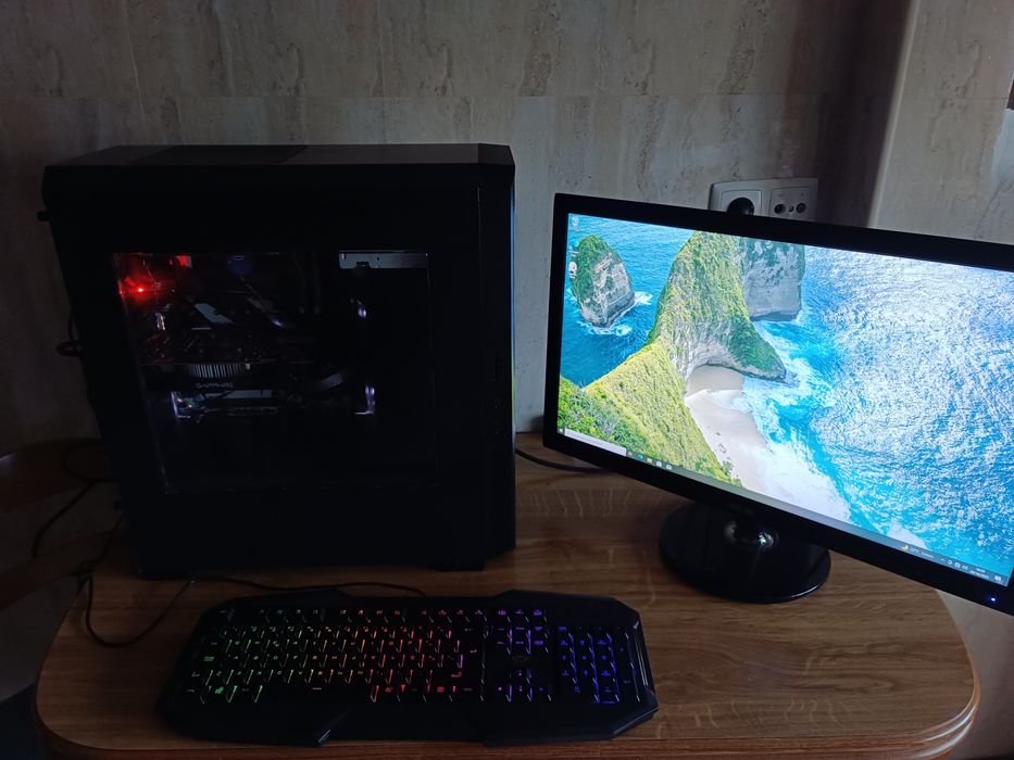 PC completo I5-7500 Ddr4 8GB Gráfica RX 560 4GB Monitor 24