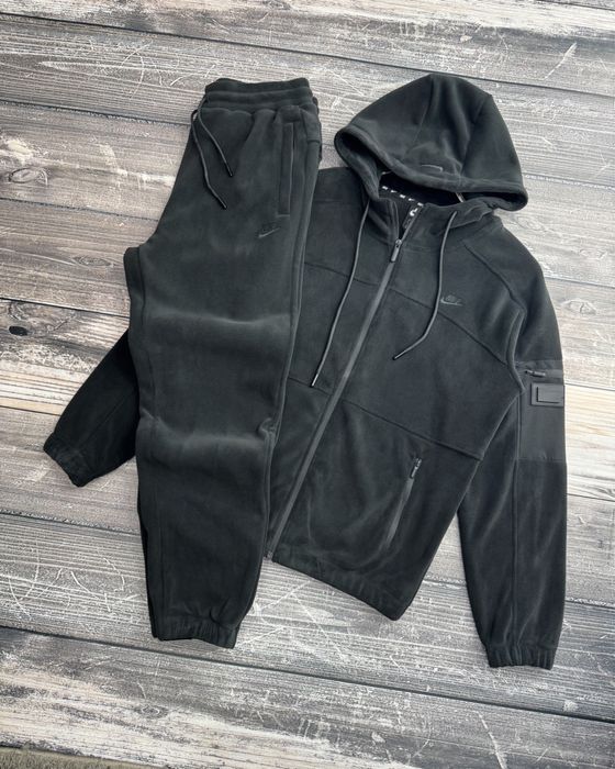 Чоловічий флісовий теплий костюм nike хакі, сірий L,XL,XXL,3XL,4XL