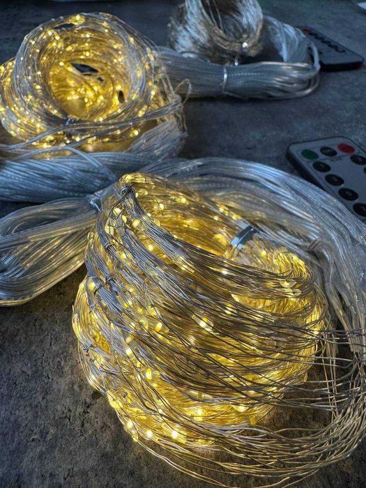 Гірлянда штора на вікно 6*3м , 600 ламп. 8 режимів. Пульт в комплекті