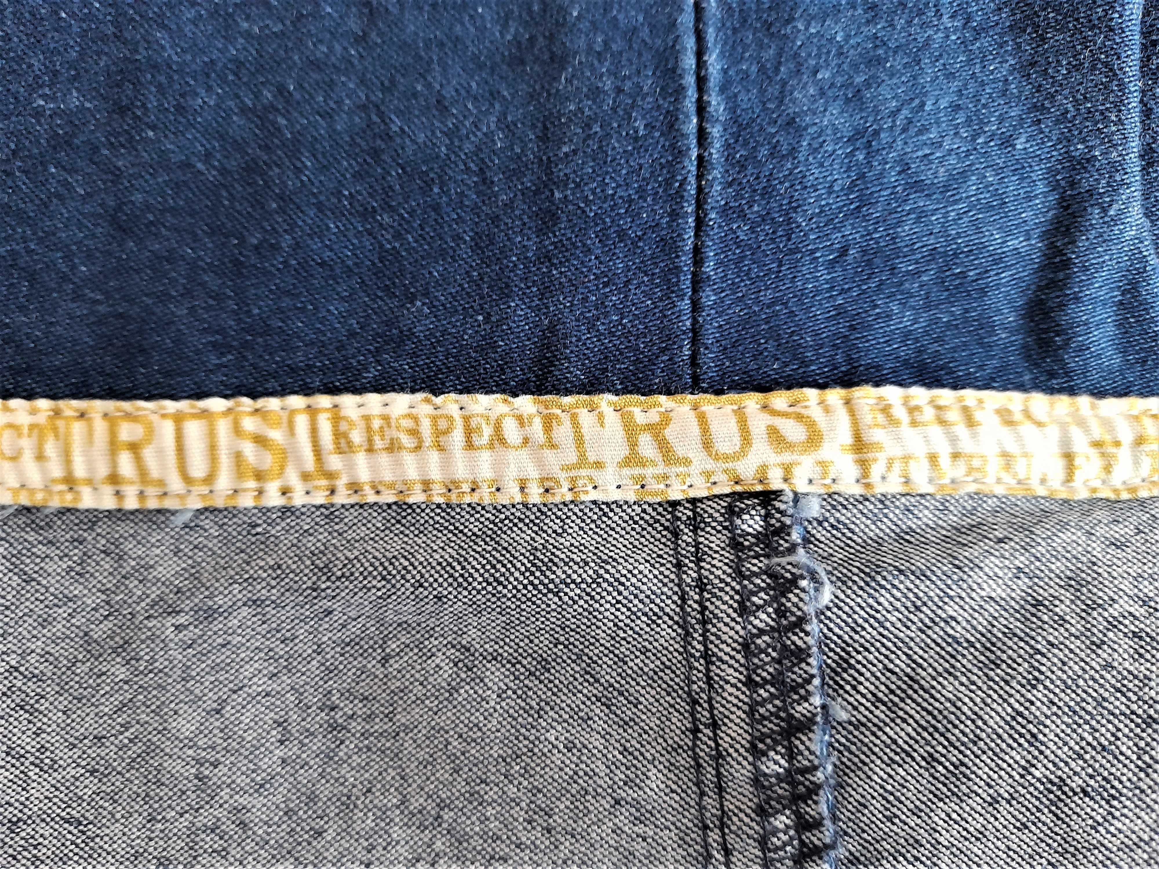 Granatowy, dżinsowy płaszcz z wiązaniem w pasie,Jeanetic jeans,roz.M/L