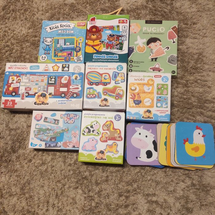 Gry/puzzle/ukladanki edukacyjne dla dziecka 2+