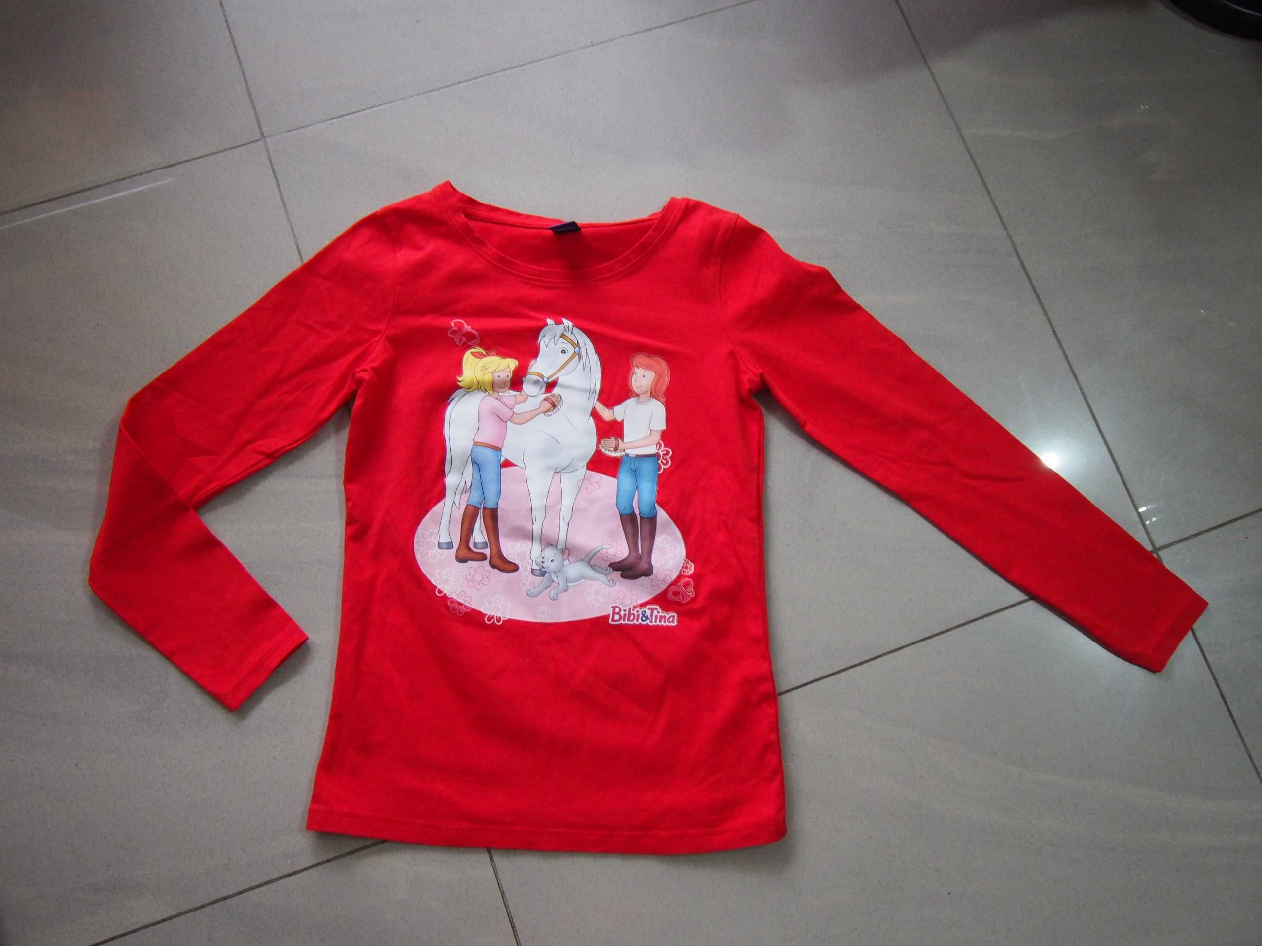 Bluzka czerwona 146/152 cm Bibi& Tina