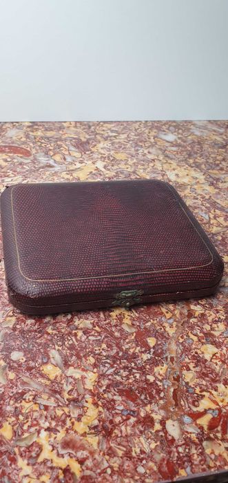 Zestaw pięknych posrebrzanych łyżeczek w stylu Art Deco Antyk, Pudełko