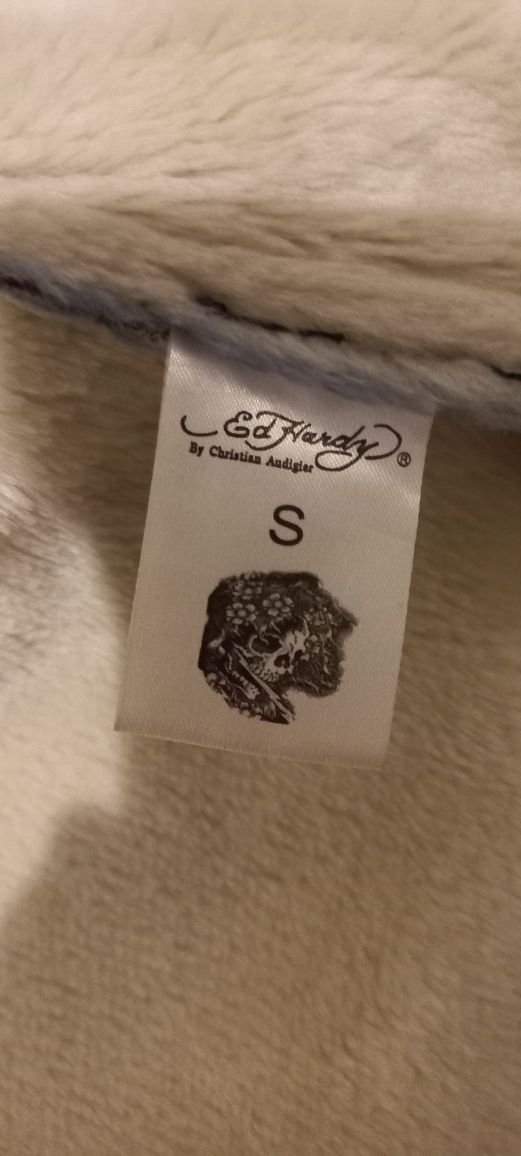 Винтажная худи на молнии Y2K Ed Hardy (S)