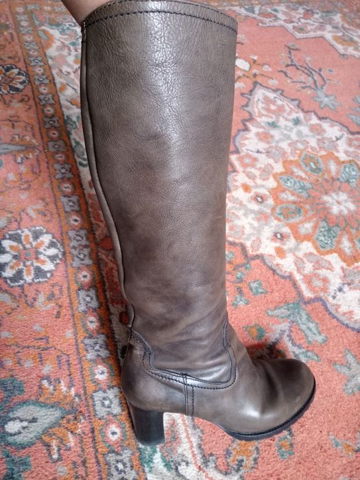 Сапоги женские кожаные