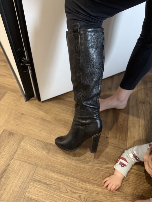 Сапоги єврозима жіночі на каблуку