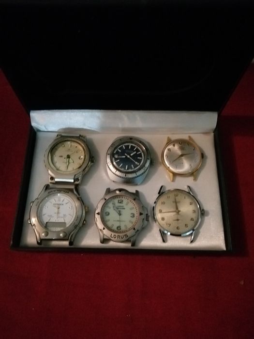 Lote de 6 relogios antigos a corda e a pilhas para arranjar ou para pe