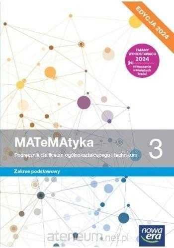 NOWA MATeMAtyka 3 EDYCJA 2024 Karty Pracy + Podręcznik Podstawowy Era