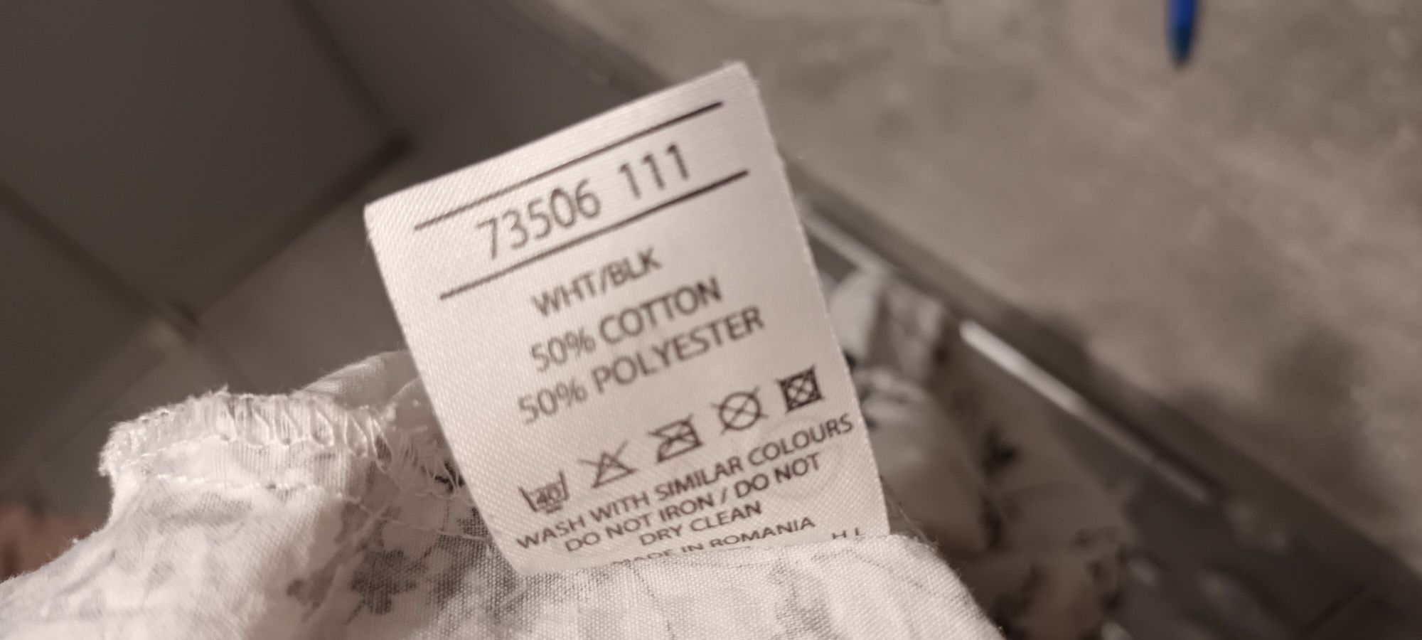 Koszula damska wzorzysta krótki rękaw r 46