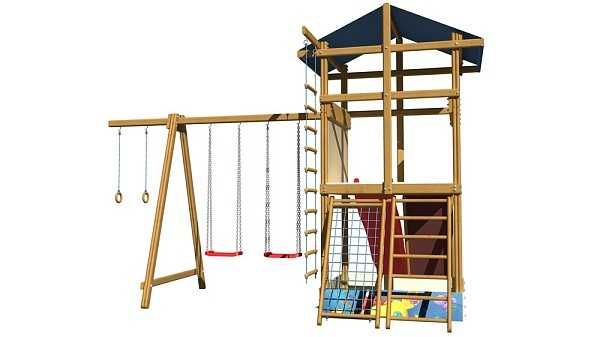 Дитячий вуличний майданчик SportBaby-10 з гіркою і качелями