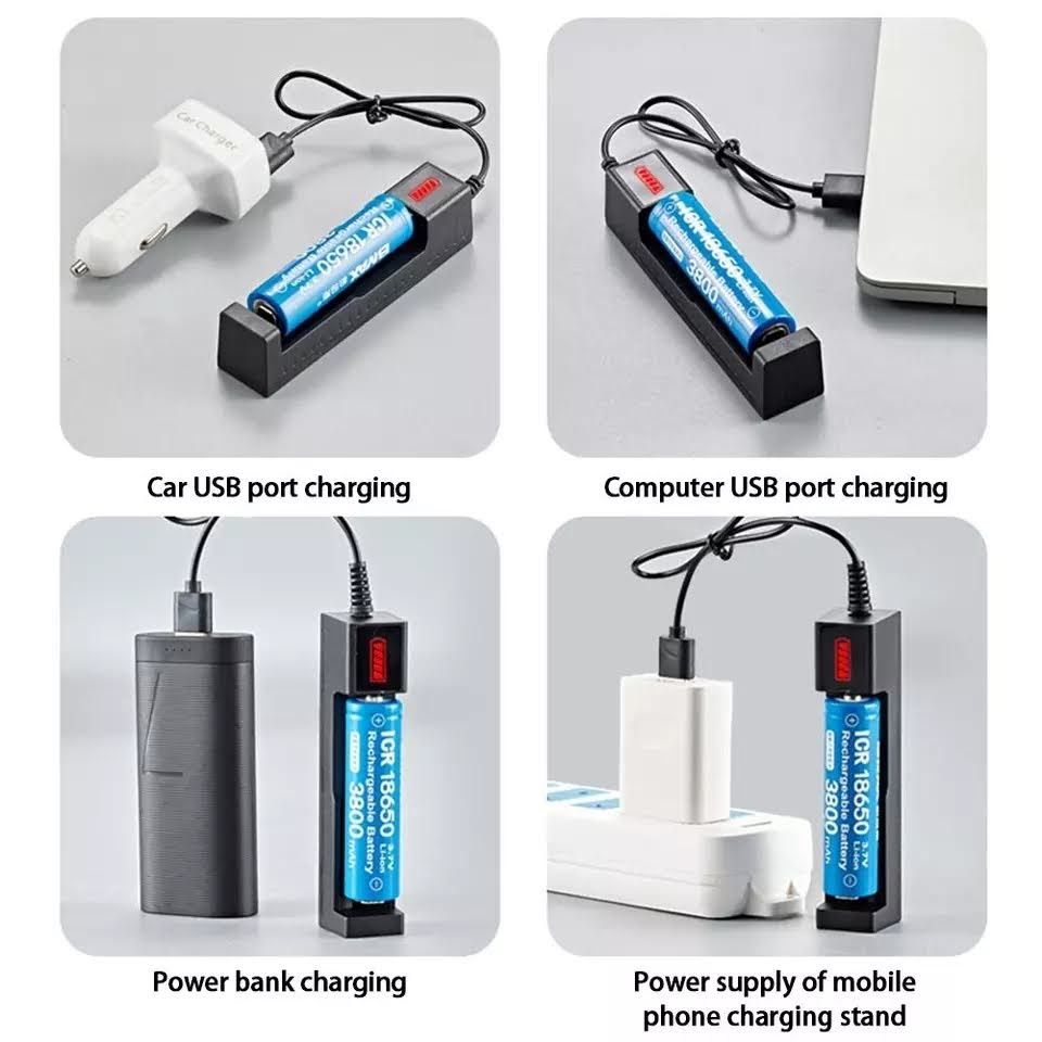 Зарядний пристрій з USB для 18650, 14500, 16340, та інших на 3,7-42в