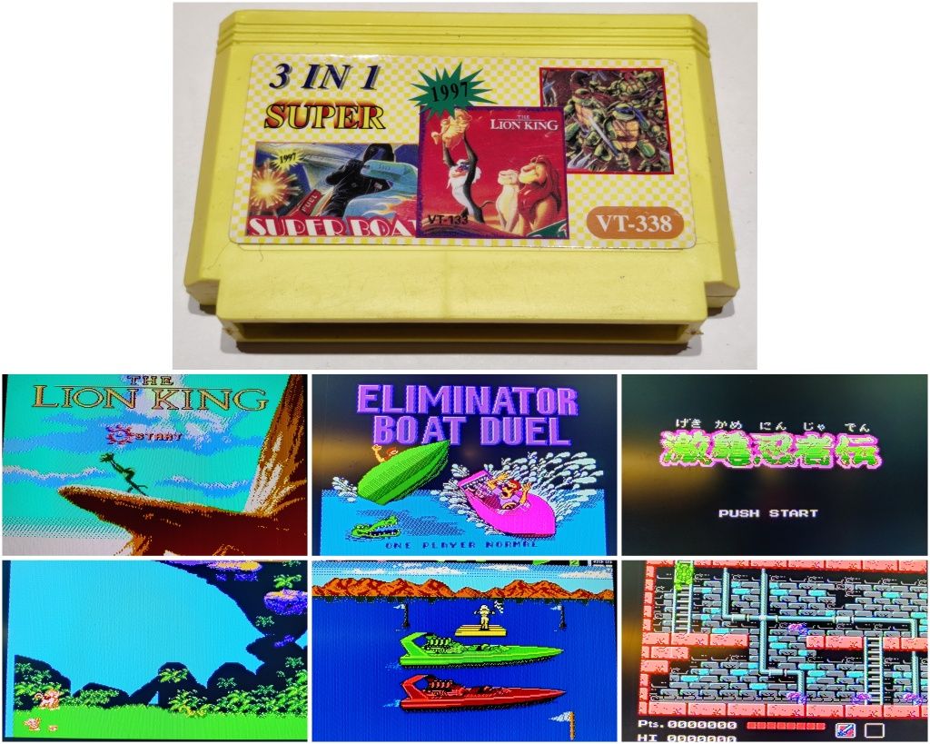 Gra 3 in 1 Pegasus Nintendo Famicom kartridż dyskietka kasetka