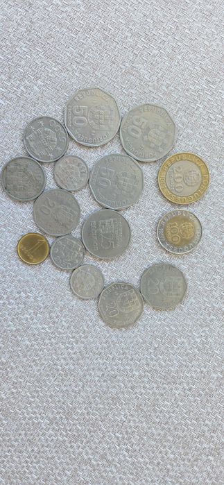 Monety zestaw Portugalia 15 sztuk escudos