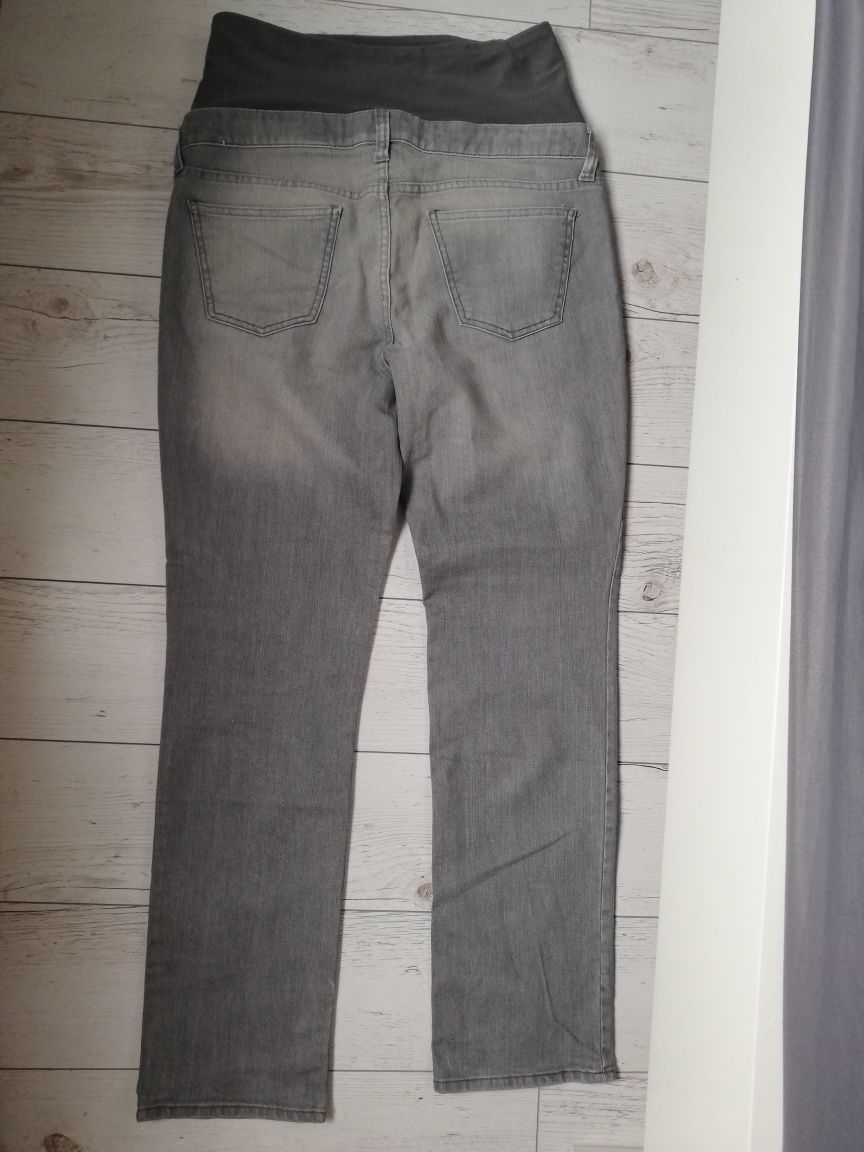 Spodnie ciążowe szare jeansy dżinsy h&m mama 42 40