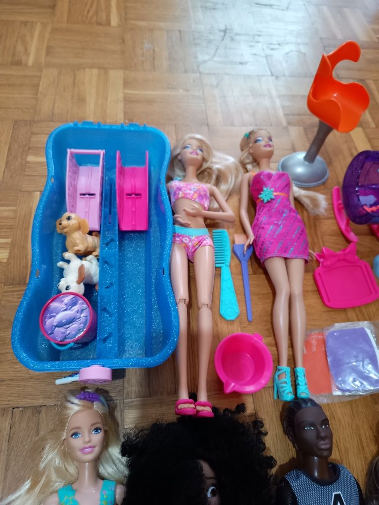 Duży zestaw lalek barbie. Ken.