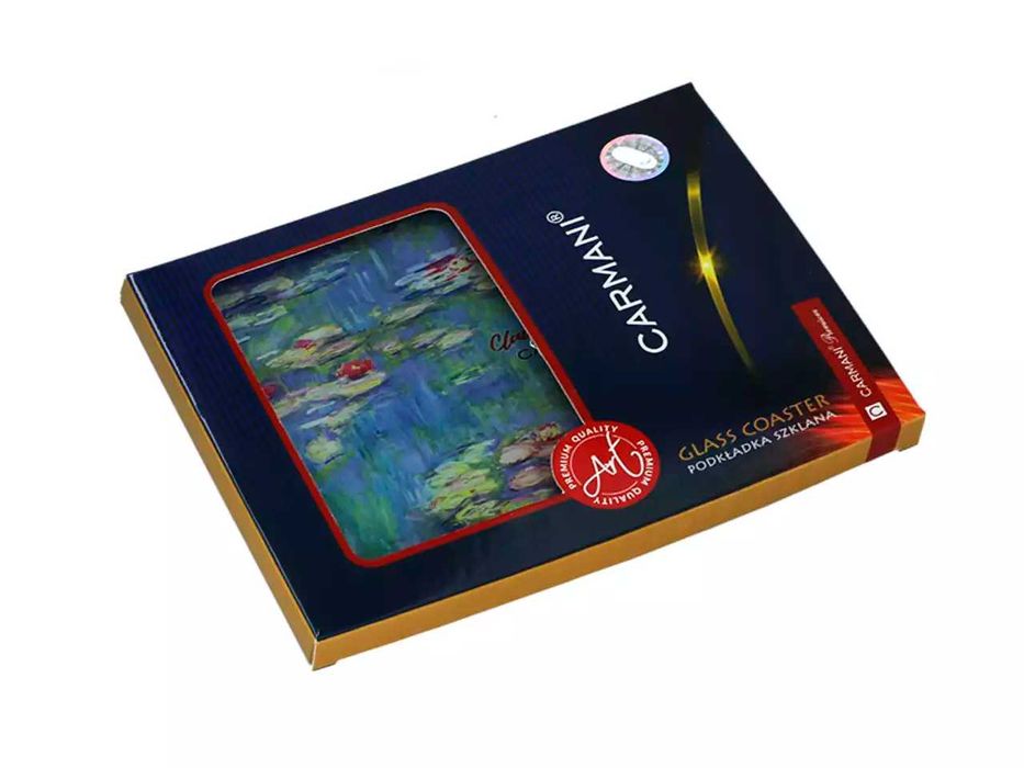 NOWA podkładka szklana Claude Monet Nenufary Lilie wodne 13x13cm
