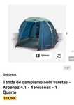 Tenda de campismo com varetas - Arpenaz 4.1 - Decathlon
