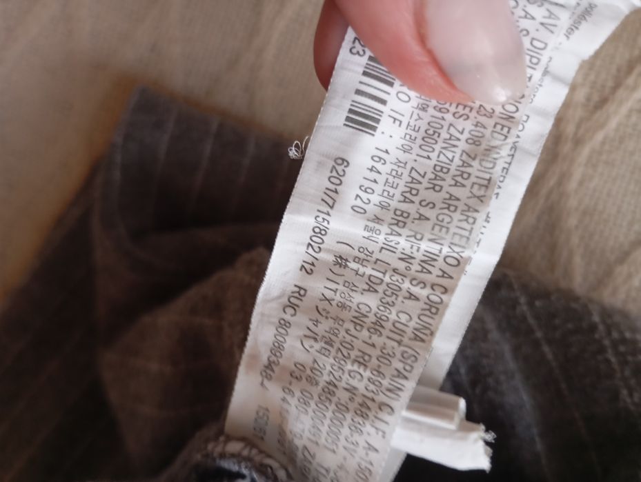 ZARA 11-12L szerokie szare spodnie dzwony w paski