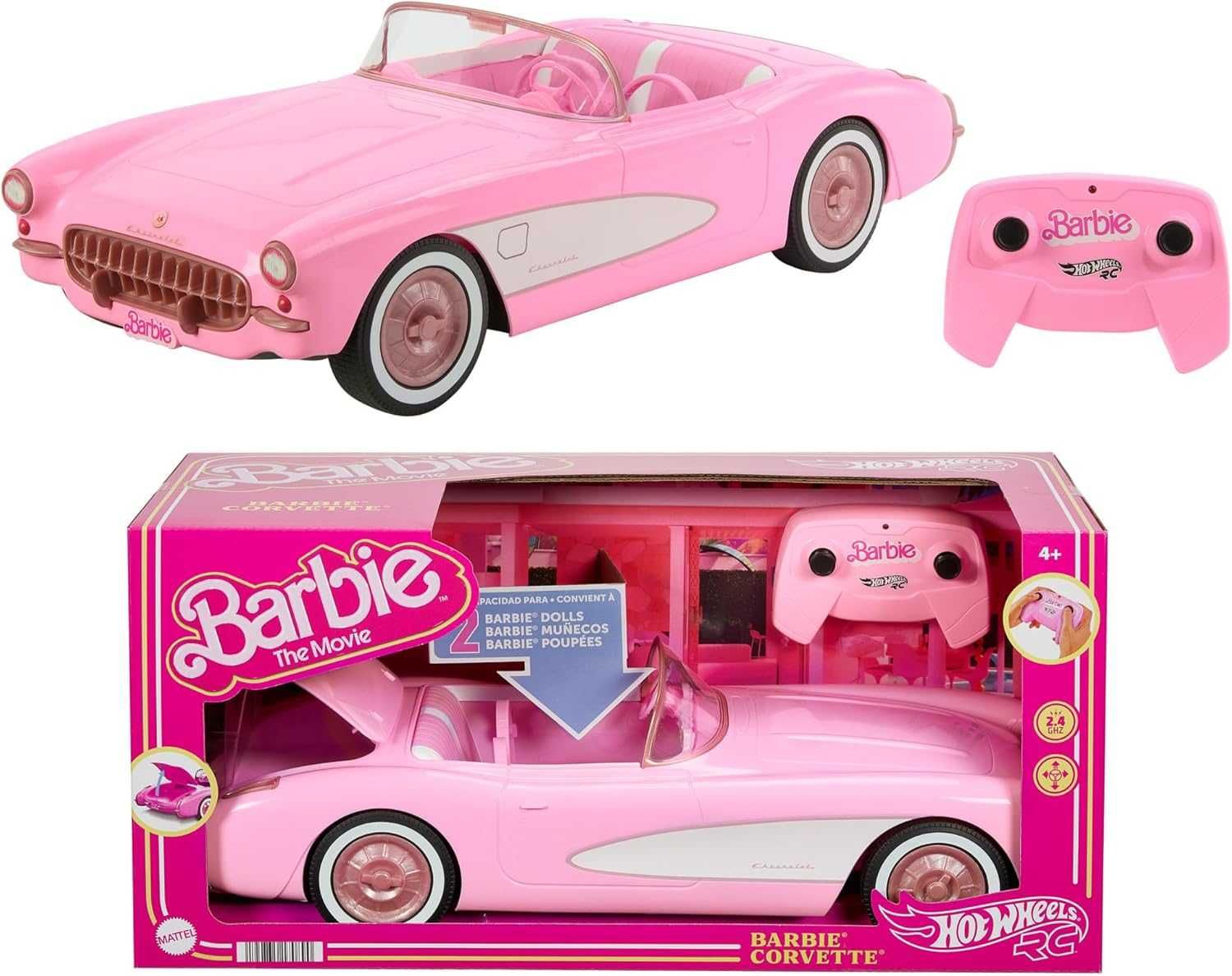 Kabriolet różowy Hot Wheels dla Barbie