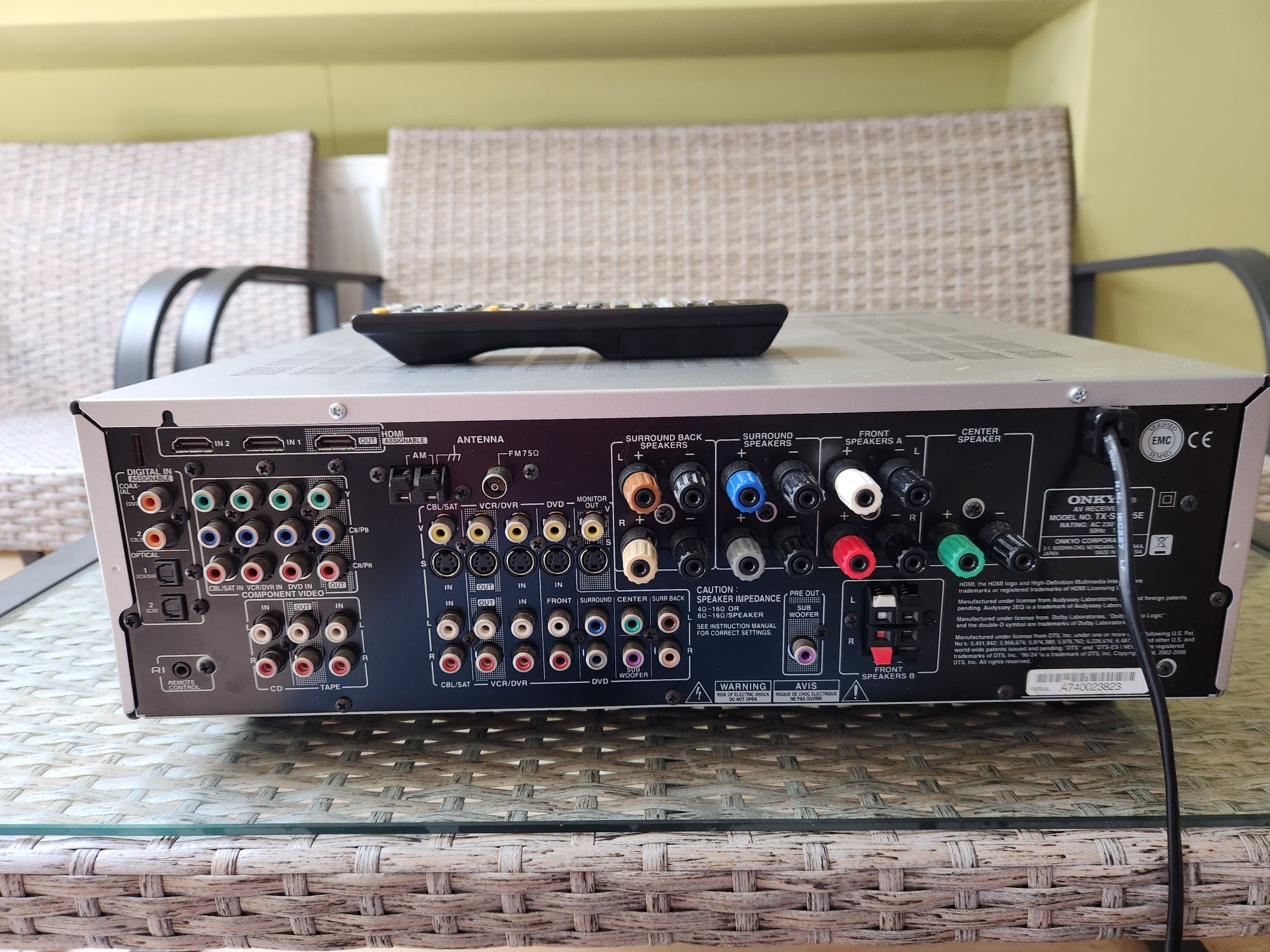Amplituner Onkyo TX-SR505E + Pilot