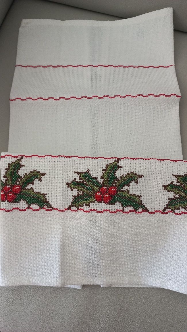 Pano cozinha novos bordados à mão