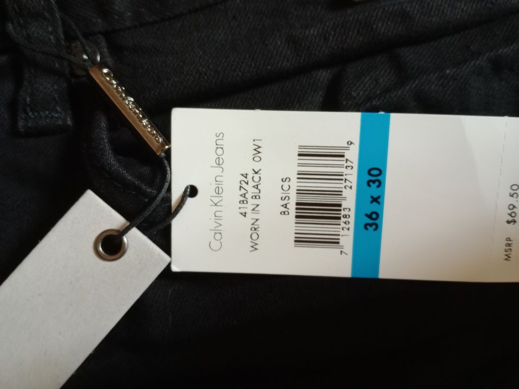 Calvin Klein jeans worn in black Straight