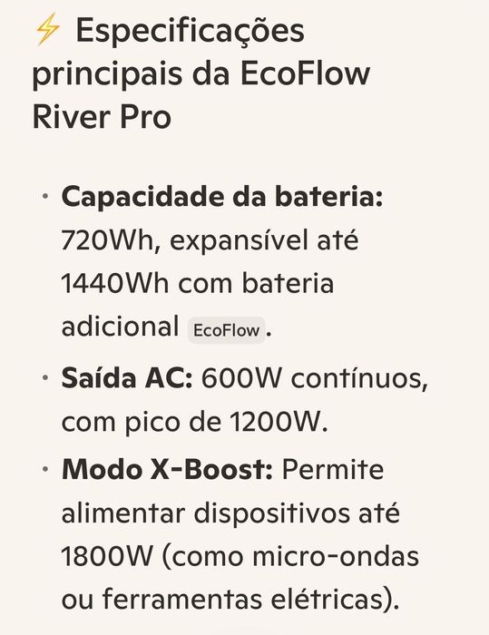 EcoFlow River Pro – Estação de Energia Portátil (720Wh)