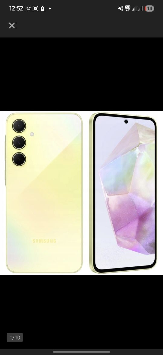 Smartfon Samsung Galai a35 5G żółty