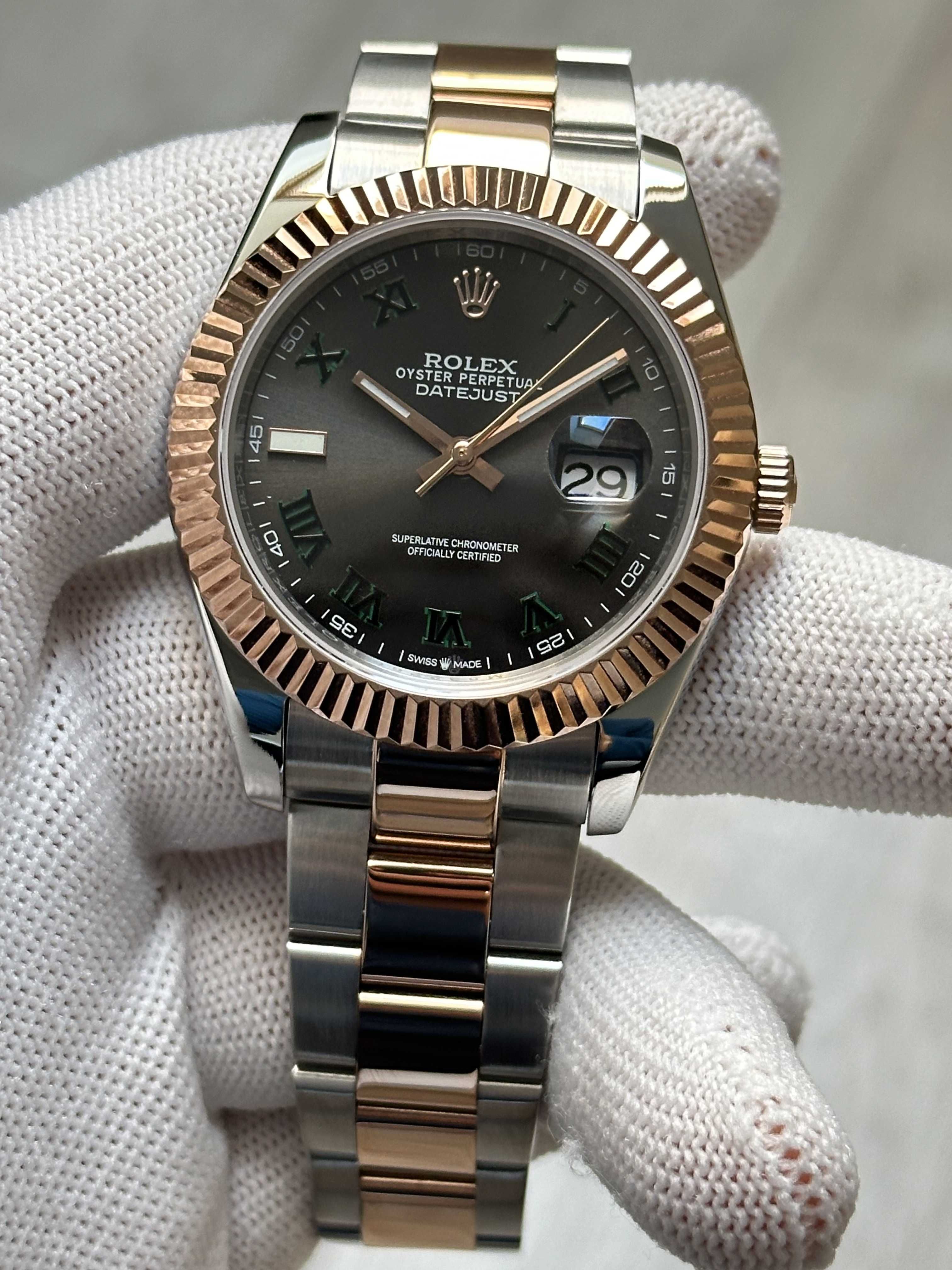 Швейцарские часы Rolex Datejust Wimbledon Gold. Эксклюзивные