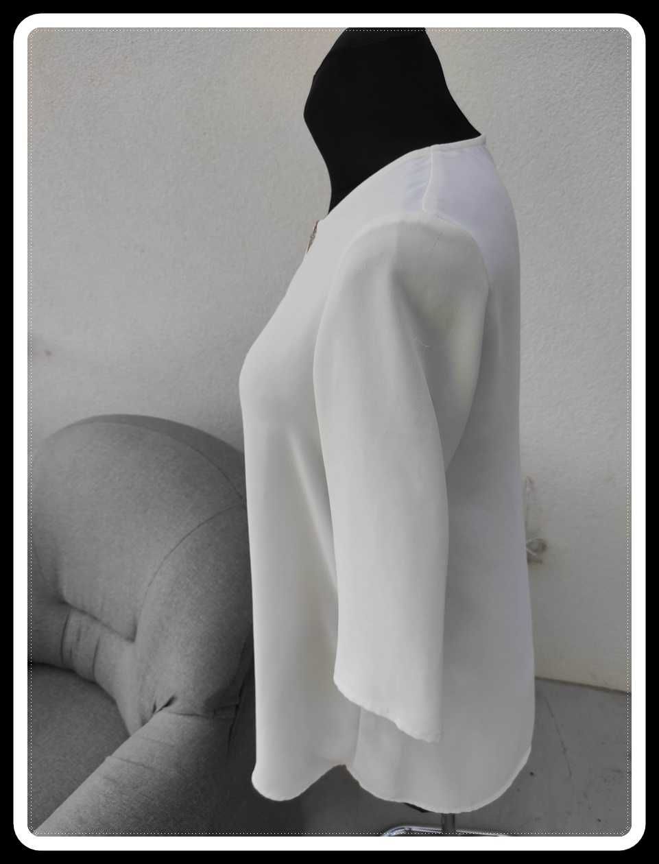 Zara basic biała bluzka koszula damska XS 34 oraz 36 S
