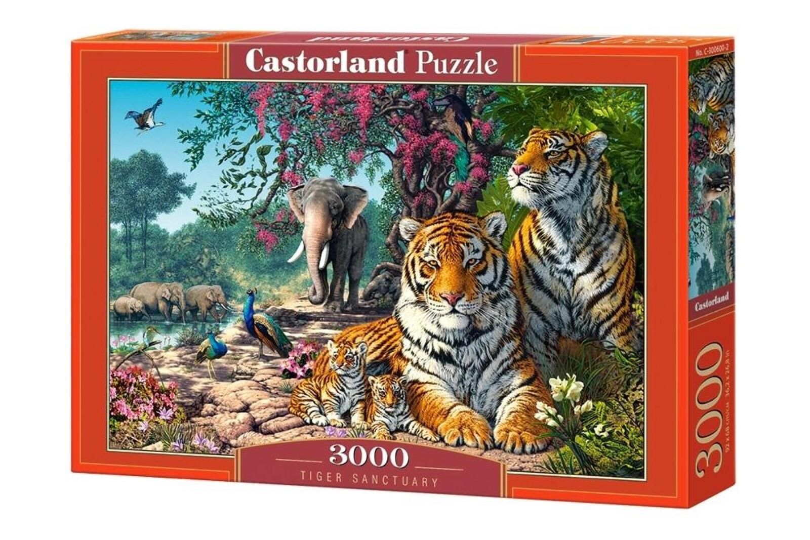 Puzzle 3000 Tiger Sanctuary pudełko,270x383 mm