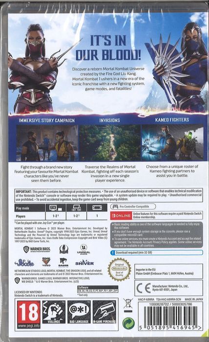 Mortal Kombat 1 (NSW) Gra nowa w folii