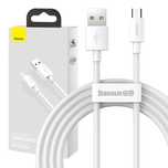 Kabel Baseus Micro Usb 1.5M 2.1A Szybkie Ładowanie 2Szt Biały