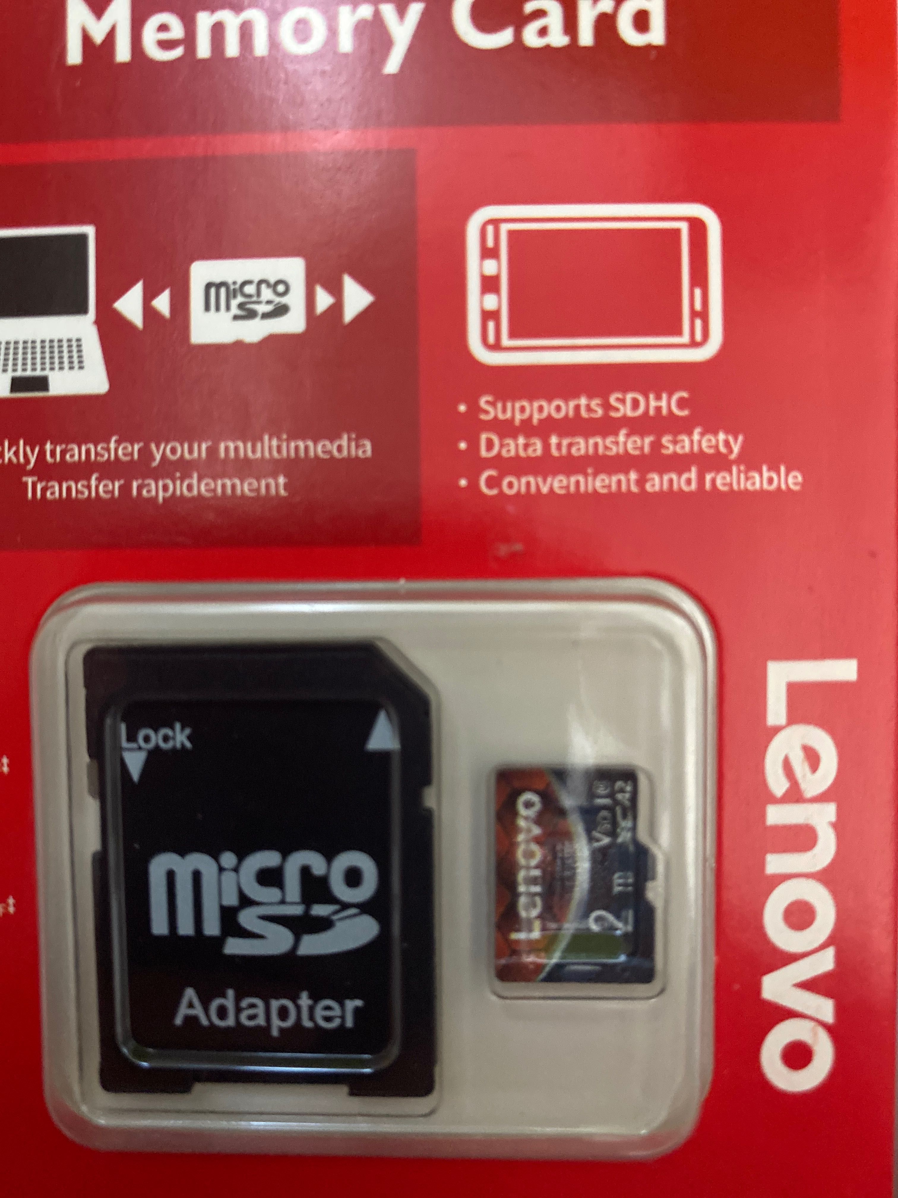 Cartão de memória SD e Micro SD 2 Tera de marca Xiaomi ou Lenovo