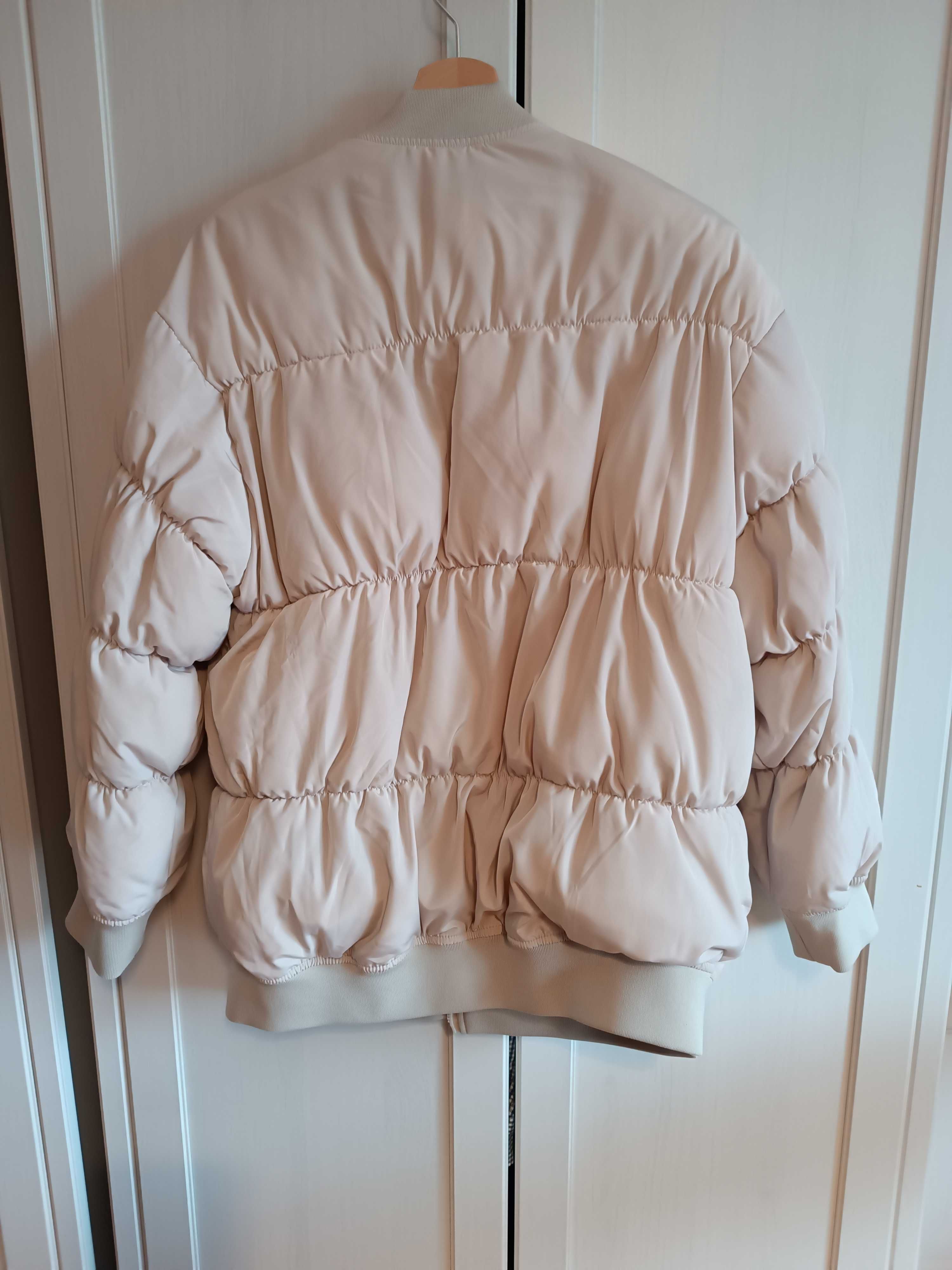 Kurtka damska H&M beż oversize S M