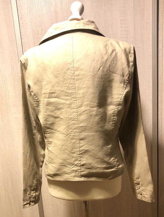 Żakiet damski lniany r.42 kremowy 55zł